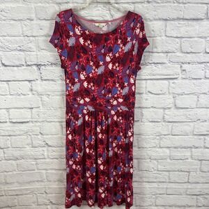 Boden Amelie Floral Print Flattering Fairycore CottagecoreJersey Dress Size 10R